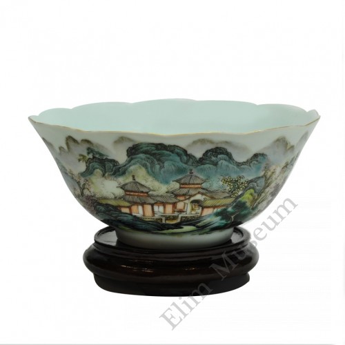 1203 A Dao-Guan period fencai landscape bowl 